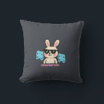 Retro Gamer Bunny Cushion<br><div class="desc">Sit back, grab your controller, and enjoy some "Comfort Time" with this adorable pixel art bunny! Featuring a retro 8-bit aesthetic and glowing neon gamepads, this design is the perfect loot for gamers who love a mix of cute and cool. Whether you're a pro-streamer or a casual player, this tee...</div>