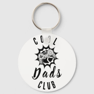 Retro Gamer Dad Cool Dads Club Keychain