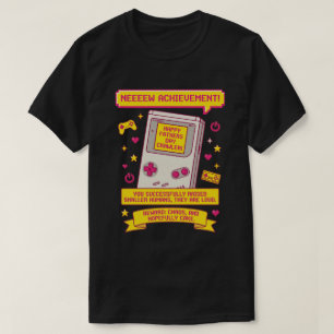 Retro Gamer Dad New Achievement Father's Day Gift T-Shirt