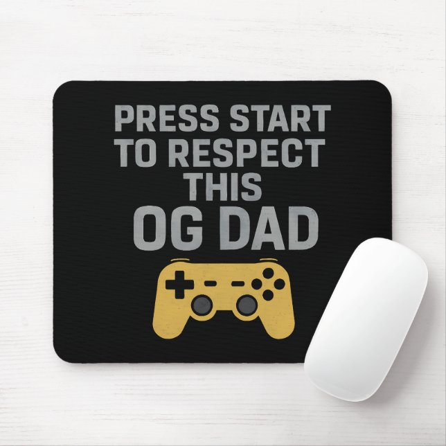 Retro Gamer Dad Respect Quote Mouse Pad (With Mouse)