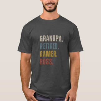 Retro Gamer Grandpa Funny Gaming T-Shirt