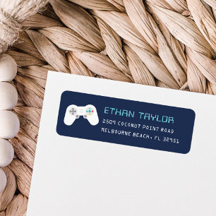 Retro Gamer Theme Kids Return Address