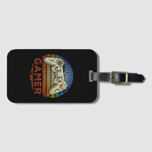 Retro Gamer Video Game Player Boys Girls Teen Kids Luggage Tag