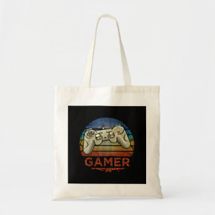 Retro Gamer Video Game Player Boys Girls Teen Kids Tote Bag