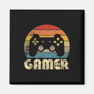 Retro Gamer Video Game Player Boys Teens Men  Magnet