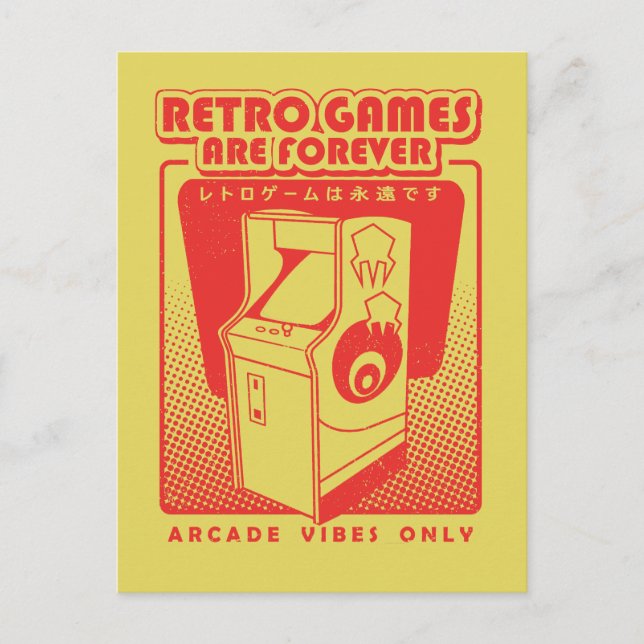 Retro Games Are Forever Postcard (Front)