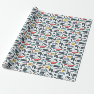 Retro games wrapping paper