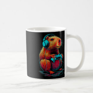 Retro Gaming Capyra Funny Video Gamer Rodent Anima Coffee Mug
