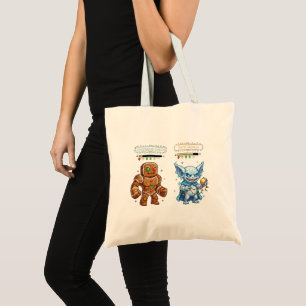 Retro Gaming Christmas   Pixel Art Gingerbread  Tote Bag