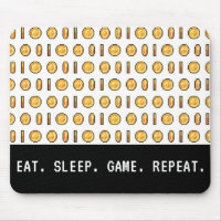 Retro Gaming Coins Pixel Pattern