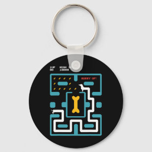 Retro Gaming Console Video Game Dog 80s Arcade Key Ring