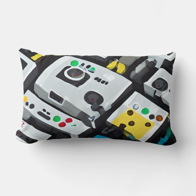 Retro gaming consoles lumbar cushion (Front)
