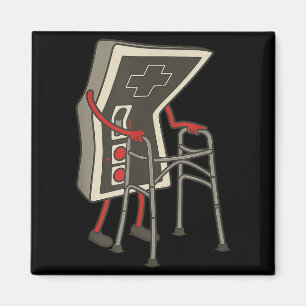 Retro Gaming Controller Old Gamer With Walker Funn Magnet