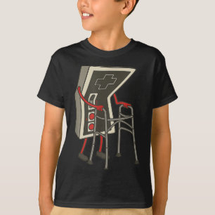 Retro Gaming Controller Old Gamer With Walker Funn T-Shirt