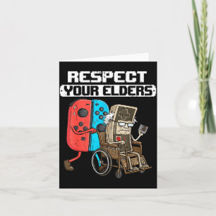 Retro Gaming Funny Gamer Controller 80s Respect Yo Card