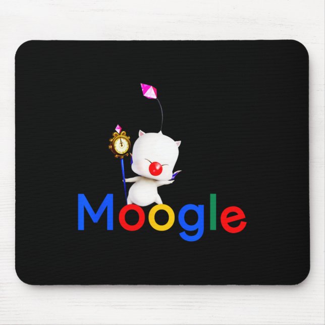 Retro Gaming Kawaii Video Game Moogle Kupo Gamer 1 Mouse Pad (Front)