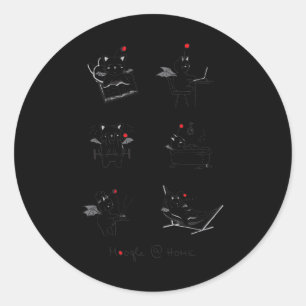 Retro Gaming Kawaii Video Game Moogle Kupo Gamer 3 Classic Round Sticker