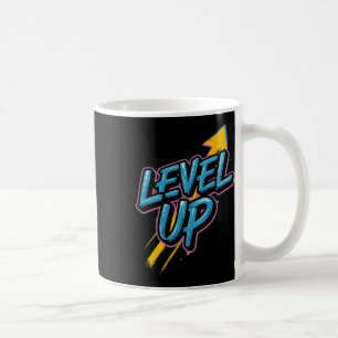Retro Gaming Level Up Boys Girls Men Women  Coffee Mug