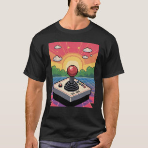 Retro Gaming Neon Joystick T-Shirt