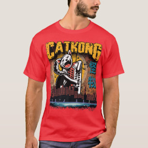 Retro Gaming Otaku Grunge Japan Monster Cat Kanij  T-Shirt