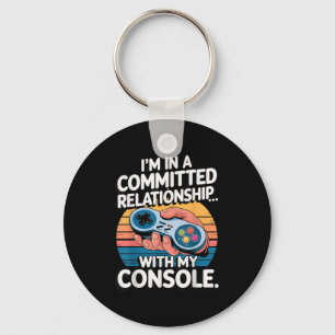 Retro Gaming Relationship Funny Gamer Console Love Key Ring