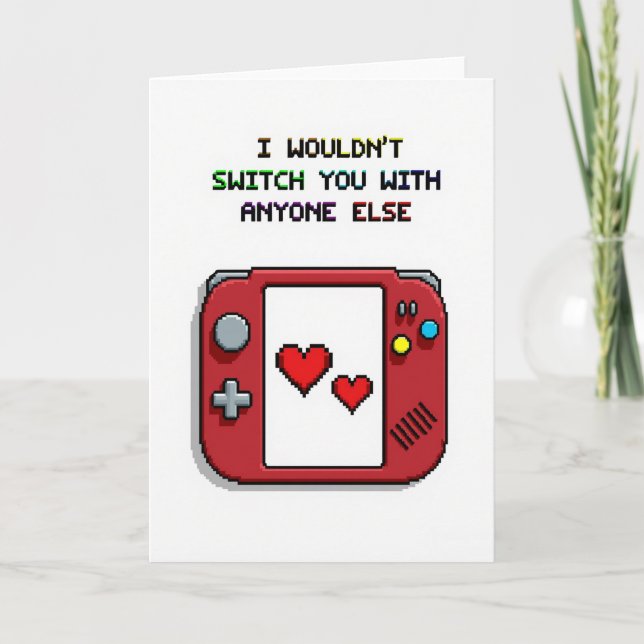 Retro Gaming Romance Card (Front)