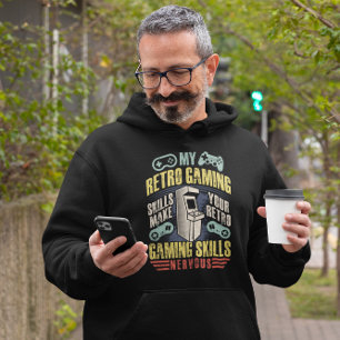 Retro Gaming Skills Flex - Vintage Gamer Hoodie