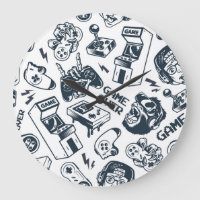 Retro gaming vintage pattern.