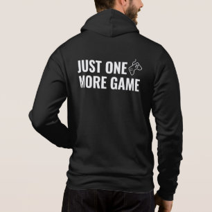 Retro Gaming Zipper - Black - Just One More Game Hoodie