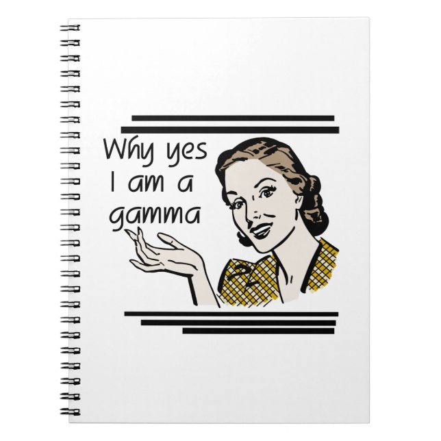 Retro Gamma Gifts Spiral Notebook (Front)