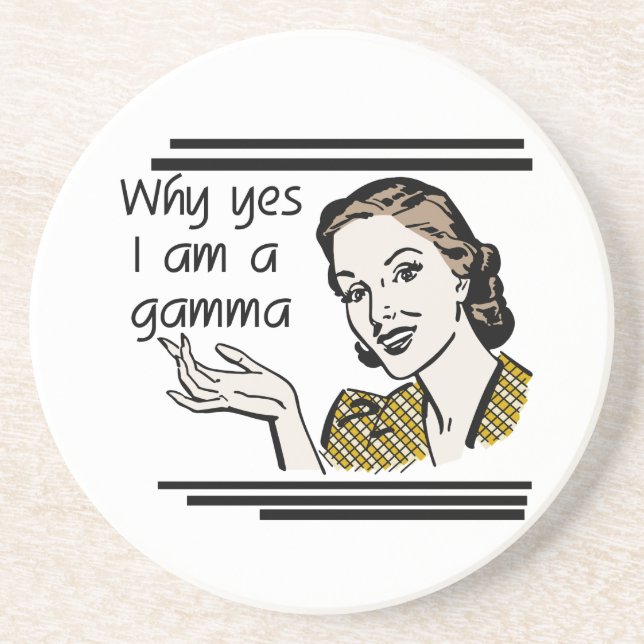 Retro Gamma Tshirts and Gifts Coaster (Front)