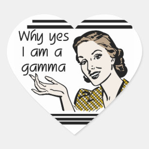 Retro Gamma Tshirts and Gifts Heart Sticker