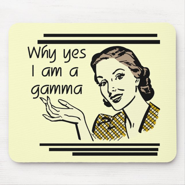 Retro Gamma Tshirts and Gifts Mouse Pad (Front)