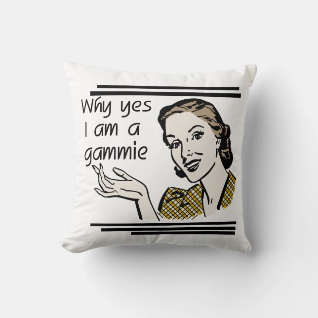 Retro Gammie Gifts Cushion (Front)