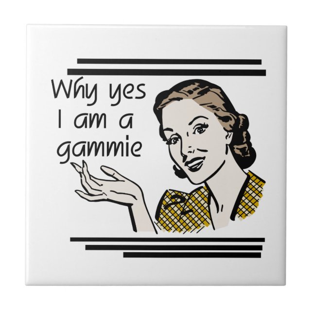 Retro Gammie Gifts Tile (Front)