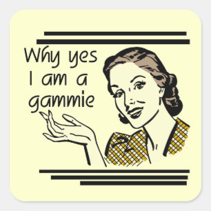 Retro Gammie T-shirts and Gifts Square Sticker