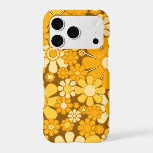 Retro Garden Cheerful 60s 70s Floral Pattern