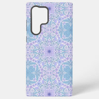 Retro garden florals in blue and violet