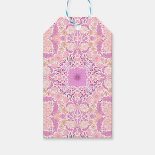 Retro garden florals  in pink gift tags