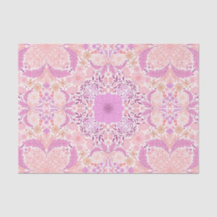 Retro garden florals in pink tissue paper