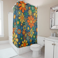 Retro Garden Groovy Floral 60s 70s Pattern