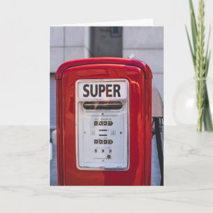 RETRO GAS PUMP GET WELL FUNNY CARDS