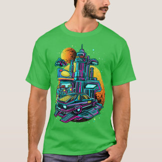 Retro Gas Station Space Crafts UAPS T-Shirt
