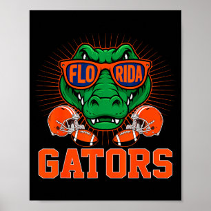 Retro Gators Tee Cute Gators Women Men Kids Boys G Poster