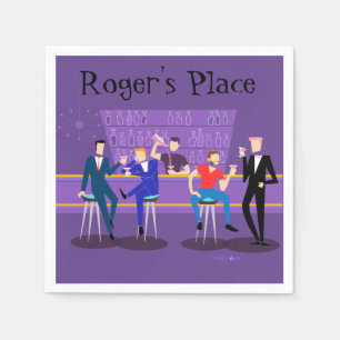 Retro Gay Bar Cocktail Napins Napkin