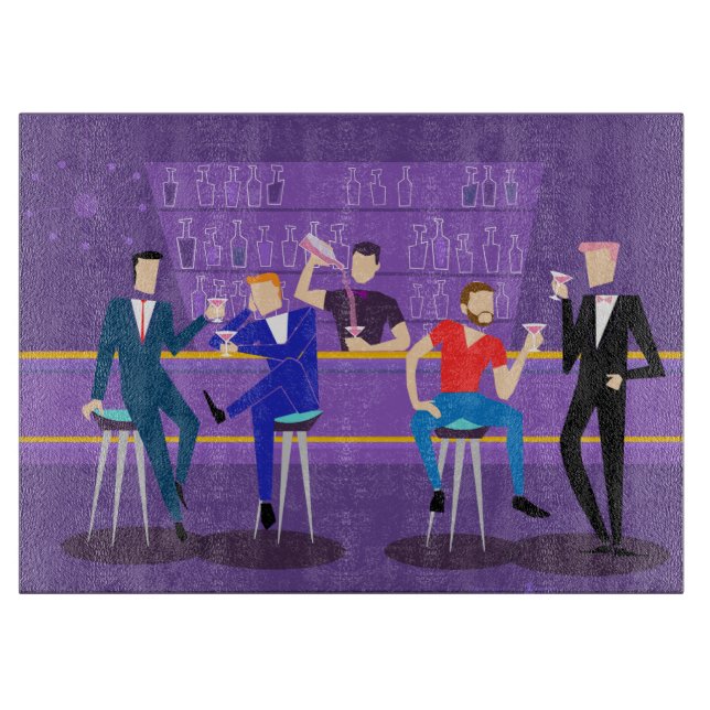 Retro Gay Bar Cutting Board (Front)