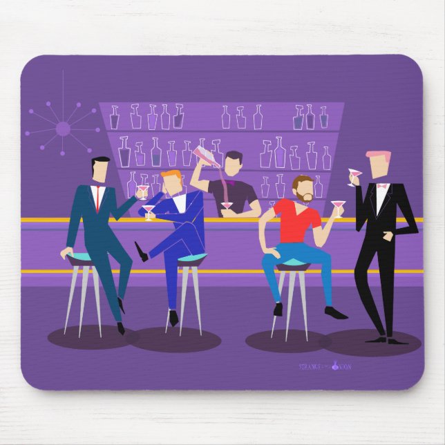 Retro Gay Bar Mousepad (Front)