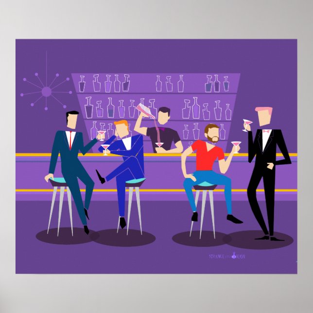 Retro Gay Bar Poster (Front)