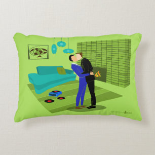 Retro Gay Couple in Love Decorative Cushion