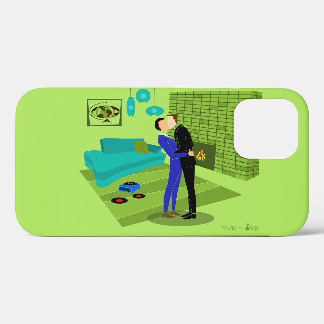 Retro Gay Couple In Love iPhone / iPad case (Back (Horizontal))